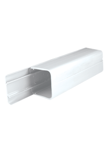 100x75mm White PVC Trunking, 3m length